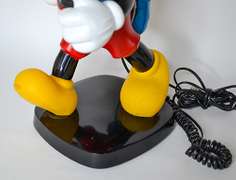 Collectible Vintage Mickey Mouse With Backpack Landline Phone by the Walt Disney Co., Working Condition
