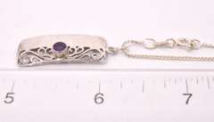 Amazing Amethyst Pendant Necklace in Sterling Silver