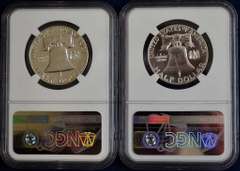 Lot Of 2 1962 Franklin Half Dollars NGC PF67