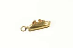 9K Yellow Gold 3D Cruise Ship Liner Passenger Boat Charm/Pendant