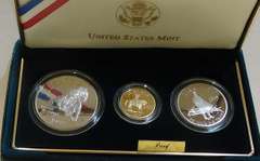 1995 3 pc Civil War PRF Set, Gold/Sil/Cl