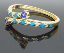 LeVian Diamond, Opal, and Tanzanite Bangle