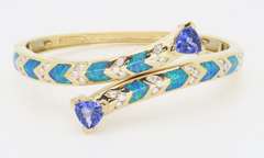 LeVian Diamond, Opal, and Tanzanite Bangle