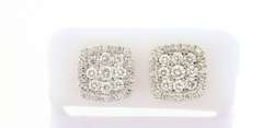 Imperial Diamond Studded Halo 14k Yellow Gold Earrings