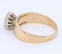 Handsome Yellow Gold Diamond Cluster Ring