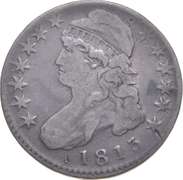 1813 Capped Bust Half Dollar - O-110 1% Off Center