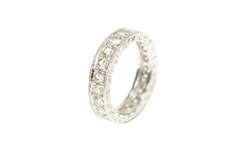 Platinum 2.10 Ctw Diamond Eternity Vine Wedding Band Ring