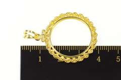 14K Yellow Gold ¼ oz American Eagle $10 Gold Coin Holder Charm/Pendant