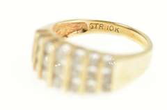 10K Yellow Gold Ctw Diamond Graduated Statement Band Ring