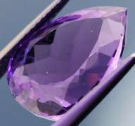 Pear cut 8.71ct royal purple created Amethyst