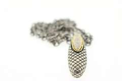 Andrea Candela 18k and sterling diamond necklace