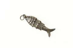 Sterling Silver Articulated Ornate Fish Statement Pendant