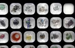 Tray of Loose Colored Gemstones
