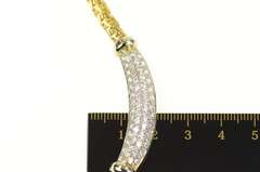 18K Yellow Gold 2.19 Ctw Roberto Coin Pave Diamond Woven Necklace
