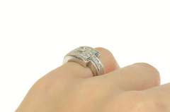 18K White Gold 0.89 Ctw Princess Diamond Square Engagement Ring