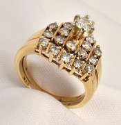 Flashy Diamond 2 Piece Ring Set