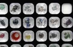 Tray of Loose Colored Gemstones