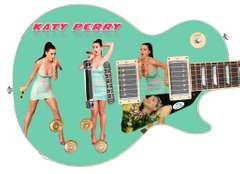 Katy Perry Autographed Multi Image Signing Live Photo Guitar ACOA