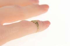 10K Yellow Gold Victorian Oval Plain Monogrammable Baby Ring