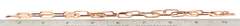 Superb 14kt rose gold paperclip chain necklace