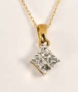 Cute Diamond Pendant on Necklace