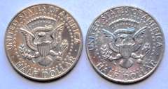 2 Heavy Toned 1964  BU Kennedy Halves