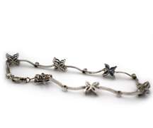 Elegant 2.12ctw Sapphire Flower and Diamond Bracelet in 14K