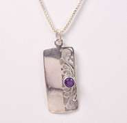 Amazing Amethyst Pendant Necklace in Sterling Silver