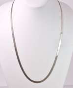 Subtle Herringbone Necklace in Sterling Silver