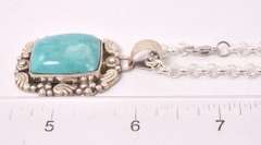 Darling 33.8CTS Turquoise Pendant Necklace in Sterling Silver