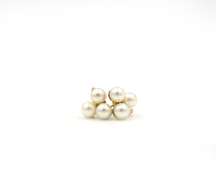 Dazzling Pearl Cluster Earrings in 14K