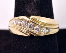 Magnificent Men's Diamond Ring in 14K Yellow Gold