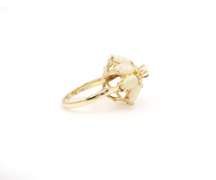 Stunning Opal Cluster Ring in 14K