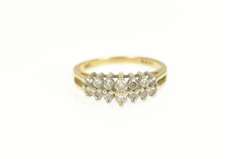 14K Yellow Gold 0.44 Ctw Graduated Diamond Statement Band Ring