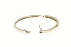 14K White Gold 0.50 Ctw Diamond Ornate Bypass Bangle Bracelet