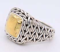 John Hardy Palu Hammered Sterling Silver Ring