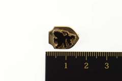 10K Yellow Gold Black Griffon Enamel Two Tone Shield Lapel Pin/Brooch
