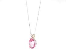 3.00ctw Pear Cut Pink Topaz Pendant Necklace in 14K