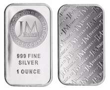 (8) Gem 1 Ounce J.M. Bullion Silver Bars Still Sealed!