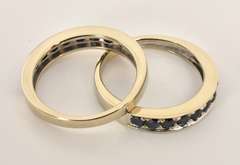 Pretty Pair of Stackable Sapphire Bands