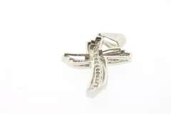 14 KT WHITE GOLD DIAMOND CROSS PENDANT