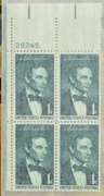 6 40 Cent and 221 1 Cent Mint US Plate Blocks