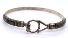 Vintage Sterling Silver Mexico Bangle Bracelet