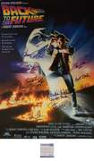Back To The Future BTTF Cast x11 Autographed 24x36 Poster ACOA