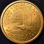 2000-P Sacagawea Dollar Wounded Eagle Variety, Circulated.