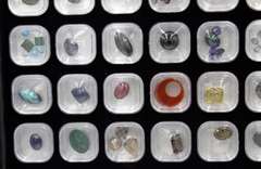 Tray of Loose Colored Gemstones