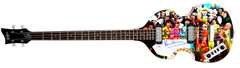 Paul McCartney Beatles Autographed Hofner Bass Photo Graphics Guitar ACOA