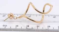 Beautiful Yellow Gold Twisted Dangle Earrings