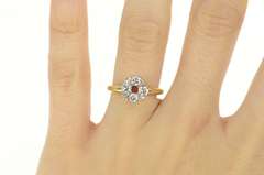 14K Yellow Gold 0.60 Ctw Diamond 4.5mm Engagement Setting Ring