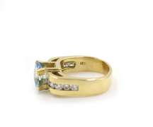 Incredible 18kt Aquamarine and Diamond Ring